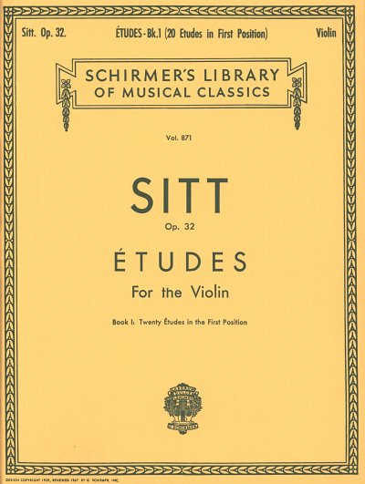 H. Sitt: Etudes, Op. 32 - Book 1