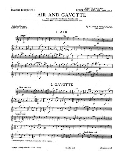 R. Woodcock: Air and Gavotte