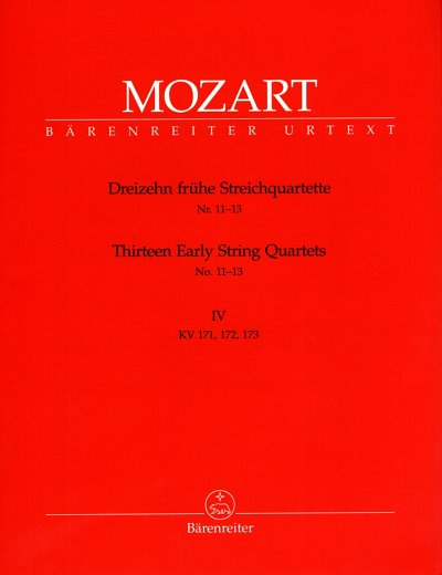W.A. Mozart: Die dreizehn frühen Streichqu, 2VlVaVc (Stsatz)