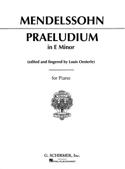 F. Mendelssohn Barth: Praeludium in E Minor, Klav