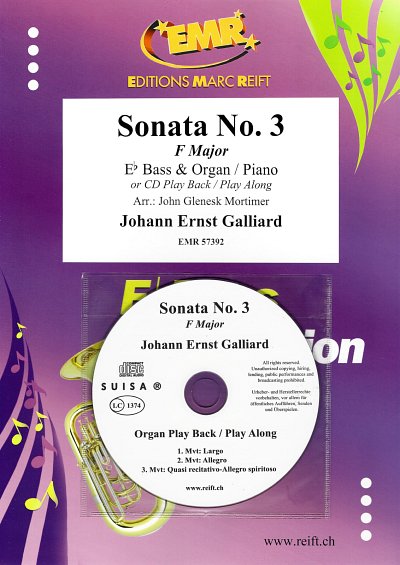 J.E. Galliard: Sonata No. 3, TbEsKlv/Org (+CD)