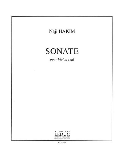 N. Hakim: Sonate Pour Violon Seul, Viol