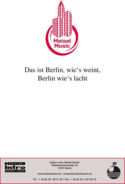 DL: W. Kollo: Das ist Berlin wie's weint, Berlin wie's , Ges