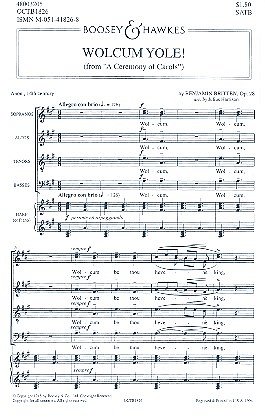 B. Britten: Ceremony of Carols op. 28 (Chpa)
