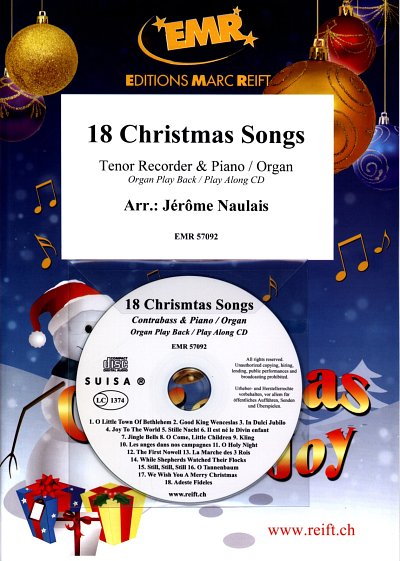 J. Naulais: 18 Christmas Songs, TbflKlv/Org (+CD)