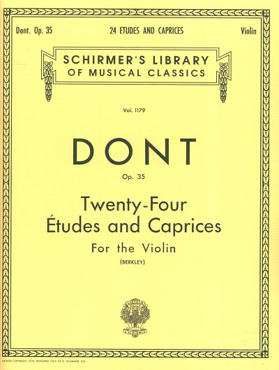 J. Dont: 24 Etudes and Caprices, Op. 35, Viol