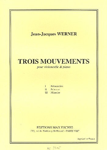 J.-J. Werner: 3 Mouvements Violoncelle-Piano, VcKlav (Part.)