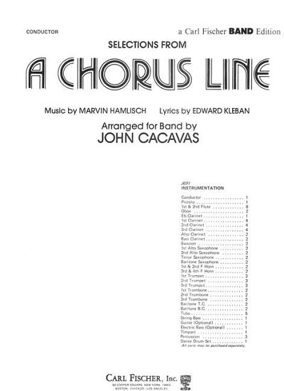 M. Hamlisch: Selections From A Chorus Line, Blaso