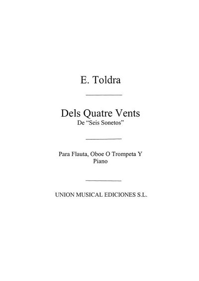 Dels Quatre Vents For Trumpet In C And P, TrpKlav (KlavpaSt)