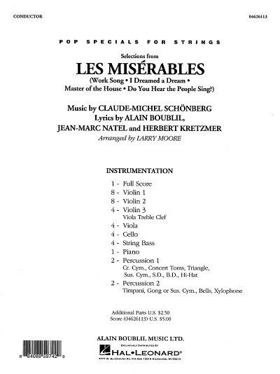 Selections from Les Misérables, Stro (Part.)