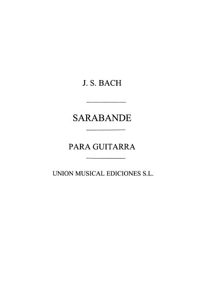 Sarabande De La Sonata II Para Violin, Git
