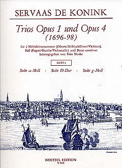 Konink Servaas De: Trios Op 1 + 4 Heft 1