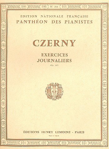 C. Czerny: Exercices journaliers op. 337, Klav