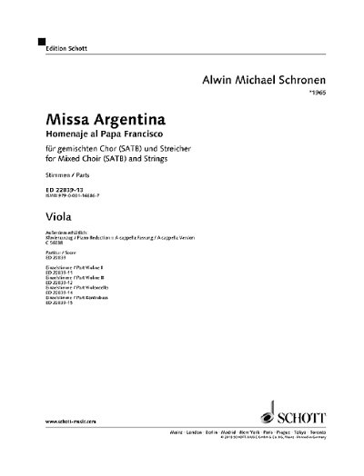 A.M. Schronen: Missa Argentina, Gch4Stro (Vla)