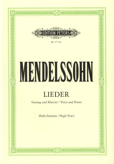 F. Mendelssohn Barth: Sämtliche Lieder - hohe Stim, GesHKlav