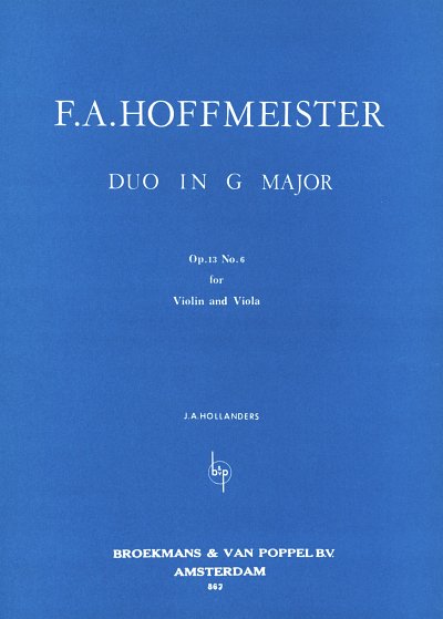F.A. Hoffmeister: Duo G Opus 13/6 (Bu)