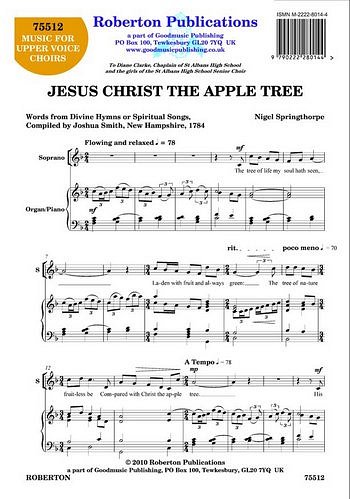 N. Springthorpe: Jesus Christ The Apple Tree, Ch2Klav (Chpa)