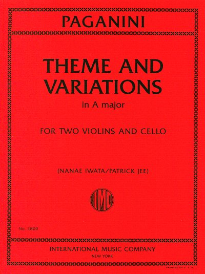 N. Paganini: Theme and Variations, 2VlVc (Pa+St)