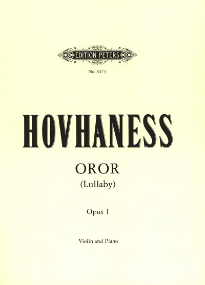 A. Hovhaness: Oror [Lullaby] op. 1