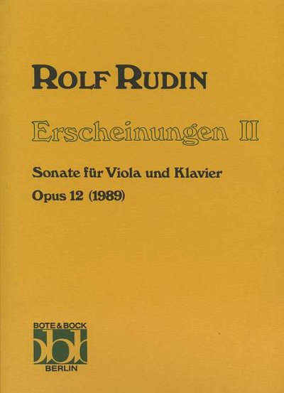 R. Rudin: Erscheinungen II op. 12, VaKlv (KlavpaSt)