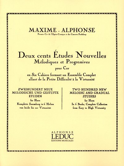 200 Études Nouvelles Mélodiques et Progressives 6, Hrn