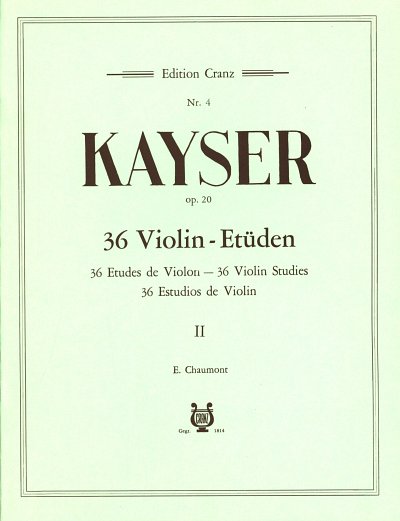 H.E. Kayser: 36 Etüden op. 20 Band 2, Viol