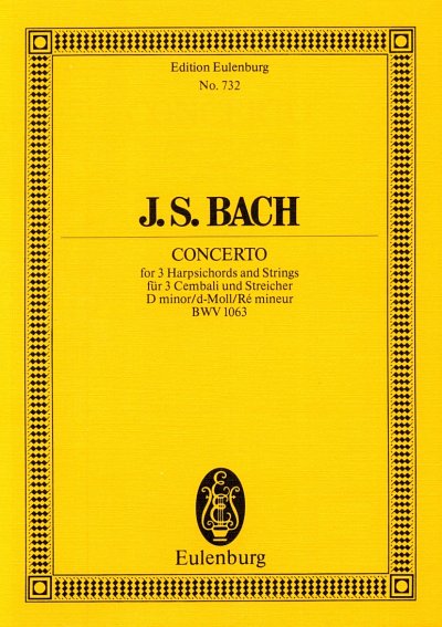 J.S. Bach: Konzert D-Moll Bwv 1063 Eulenburg Studienpartitur