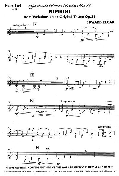 E. Elgar: Nimrod, Sinfo (Hrn3,4)