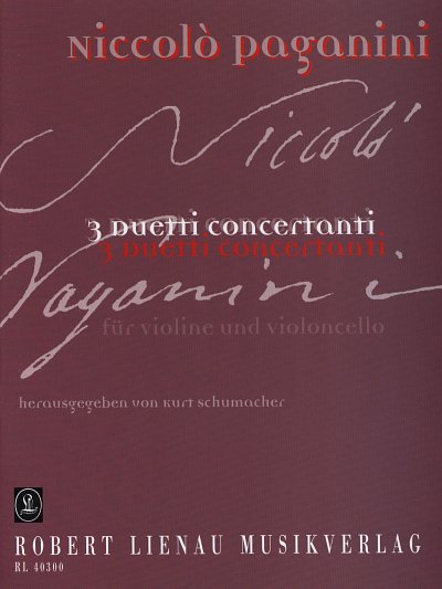 N. Paganini: 3 Duetti concertanti , VlVc (Pa+St)