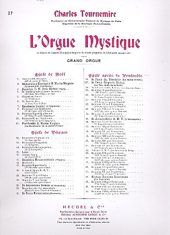 C. Tournemire: L'Orgue mystique Vol.27