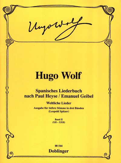 H. Wolf: Spanisches Liederbuch 2 - tiefe Stimme, GesTiKlav