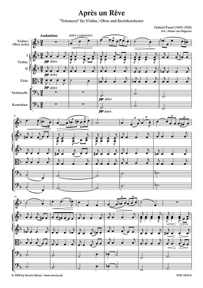 DL: G. Faure: Apres un Reve Traeumerei fuer Violine / Oboe u
