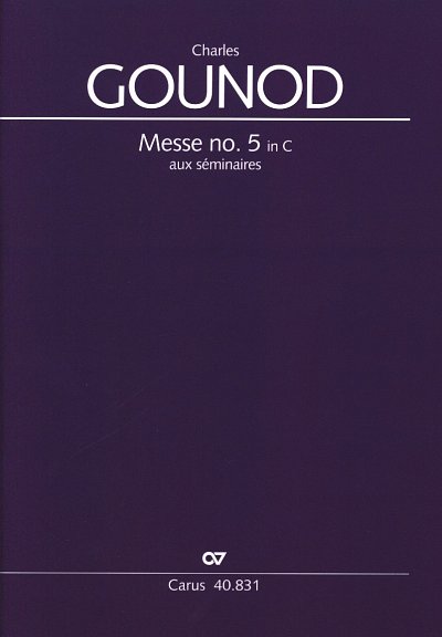 C. Gounod: Messe brève no. 5 aux séminair, 3GsMchOrg (Part.)