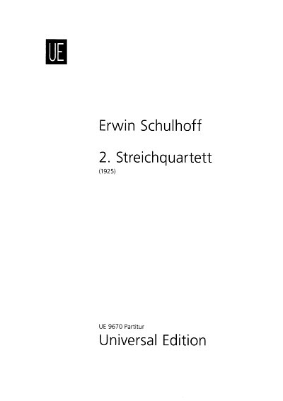 E. Schulhoff: Streichquartett Nr. 2, 2VlVaVc (Stp)