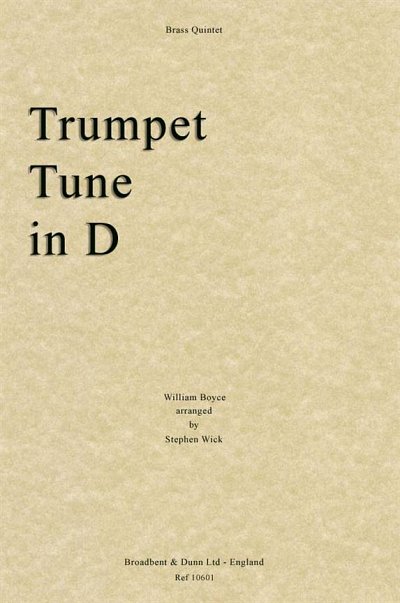 W. Boyce: Trumpet Tune in D, 5Blech (Pa+St)