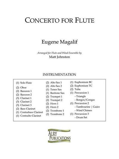 E. Magalif: Concerto for Flute and Wind Ensemble (Fu (Part.)