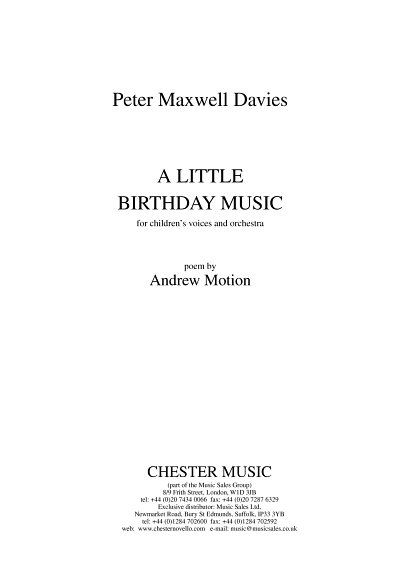 A Little Birthday Music - Full Score (Part.)