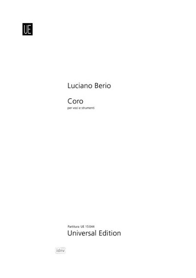 L. Berio: Coro, GchOrch (Part.)