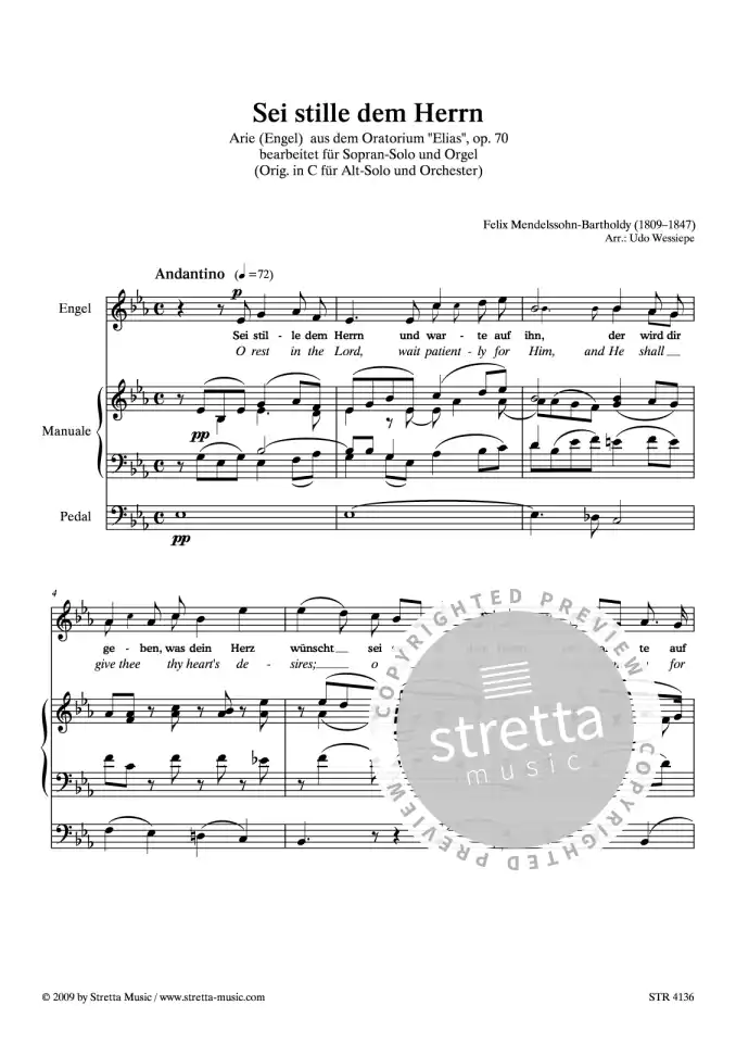 DL: F. Mendelssohn Bartholdy: Sei stille dem Herrn Arie (Eng (0)
