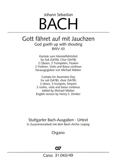 J.S. Bach: Gott fähret auf mit Jauchzen B, 4GesGchOrch (Org)