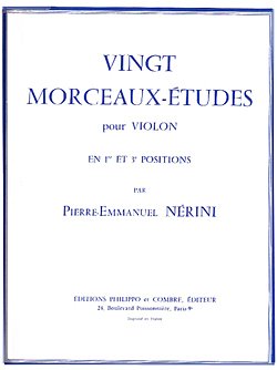 Morceaux-études (20) 1e et 3e positions, Viol