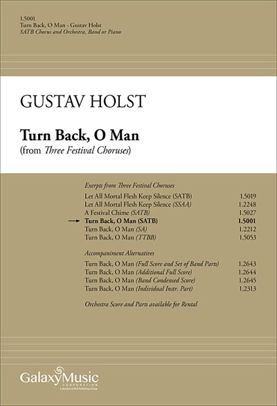 G. Holst: Turn Back O Man from Three Festival Choruses (KA)