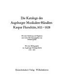 K. Flurschütz: Musikalien-Kataloge (Bu)