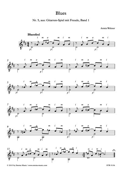 DL: A. Wehner: Blues Nr. 5, aus: Gitarren-Spiel mit Freude, 