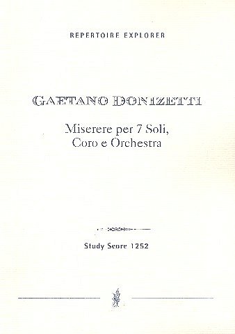 G. Donizetti: Miserere, GsGchOrch (Stp)