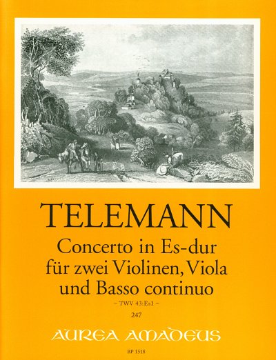 G.P. Telemann: Concerto in Es-dur TWV 43:E, 2VlVlaBc (Pa+St)