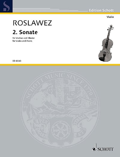 N. Roslawez: 2. Sonate , VlKlav (KlavpaSt)