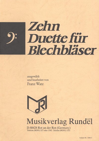 F. Watz: 10 Duette für Blechbläser, 2Tb (Sppa)