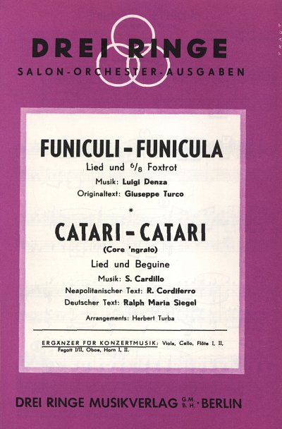 L. Denza: Funiculi-Funicula  und  Cata., Salonorchester
