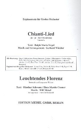 G. Winkler: Chianti-Lied und Leuchtendes Florenz